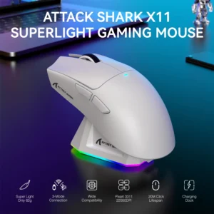 ATTACK SHARK X11 Lightweight Wireless Gaming Mouse