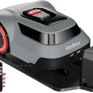 Automatic Robotic Lawn Mower for 0.25 Acre, 45% Slope, 70Min Runtime with Boundary Wires & App Control