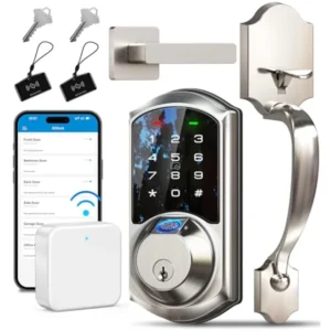 Fingerprint Smart Locks for Front Door APP Remote Control with Gateway