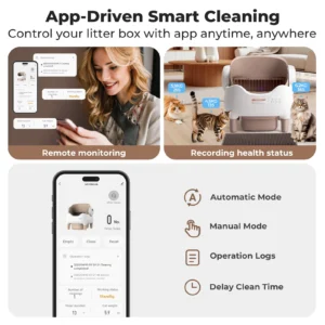 Self Cleaning Litter Box, APP Control,
