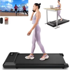 2-in-1 Home/Office 2.5 HP Treadmills for Small Spaces with Remote