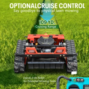 Remote Control Lawn Mower with 500mm Cutting Width, Electric Start, Zero Turn Lawn Mower