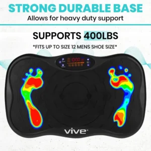 Vive Vibration Plate Exercise Machine - Shake Plate Vibration Platform with Resistance Exercise Bands