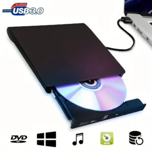 3.0 USB External DVD Drive - Portable CD/DVD +/-RW Burner Reader for Laptop, Windows, Linux