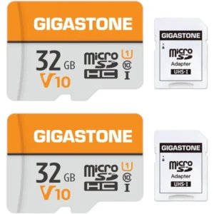 Micro SD Card 2-Pack for Video Recording, Surveillance, UHS-I 90MB/s Class 10