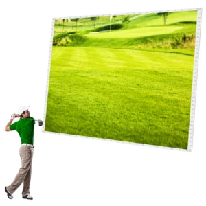 9.8x13ft Launch Monitor Projector Screen with Grommet Holes Indoor Practice Screen for Indoor/Home/Garage Training