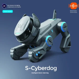 Ai Smart Robot Dog Gesture Touch Remote Control Bluetooth Speaker Song Programmable