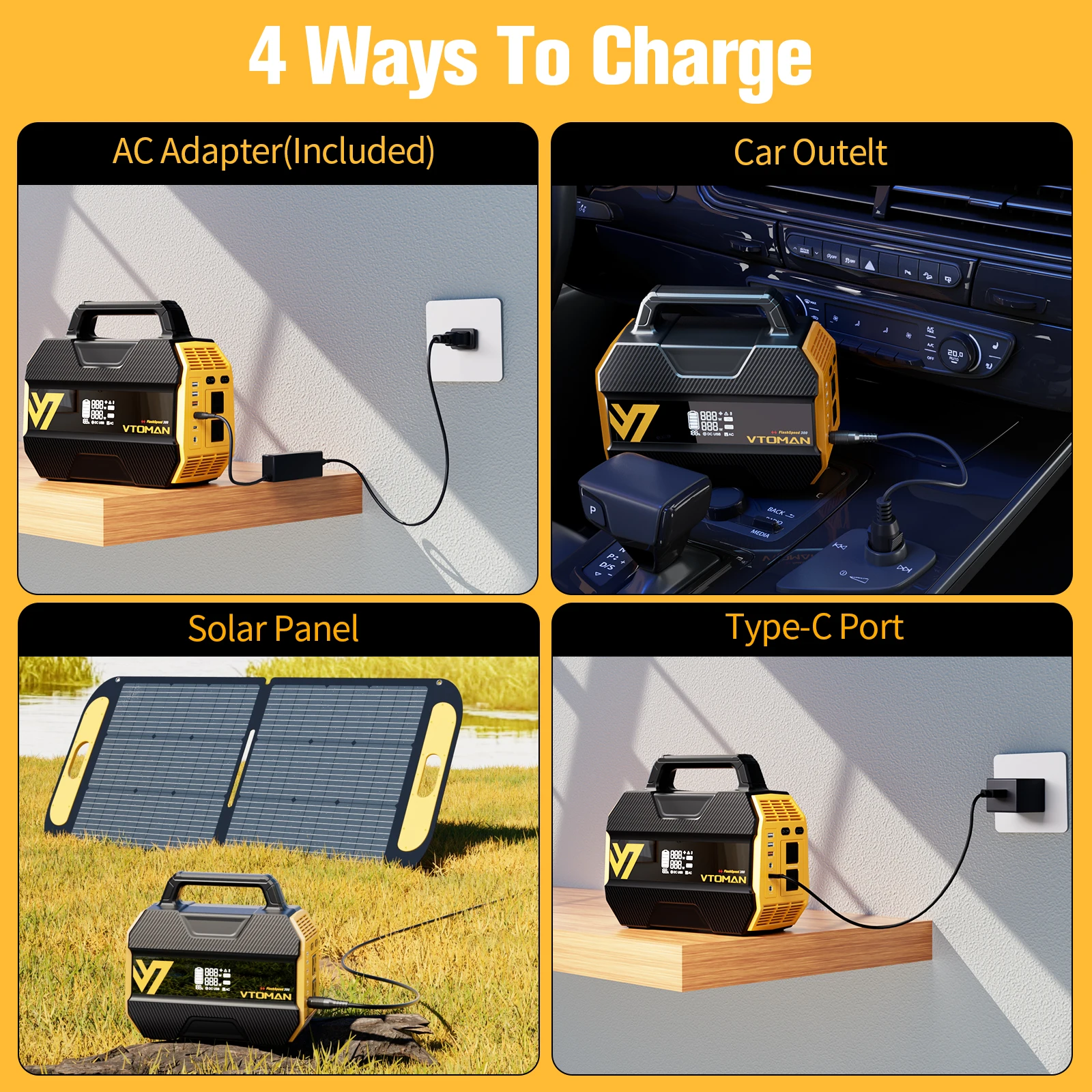 FlashSpeed 300 Portable Power Station 230Wh/70000mAh LiFeP04 Battery - Image 4