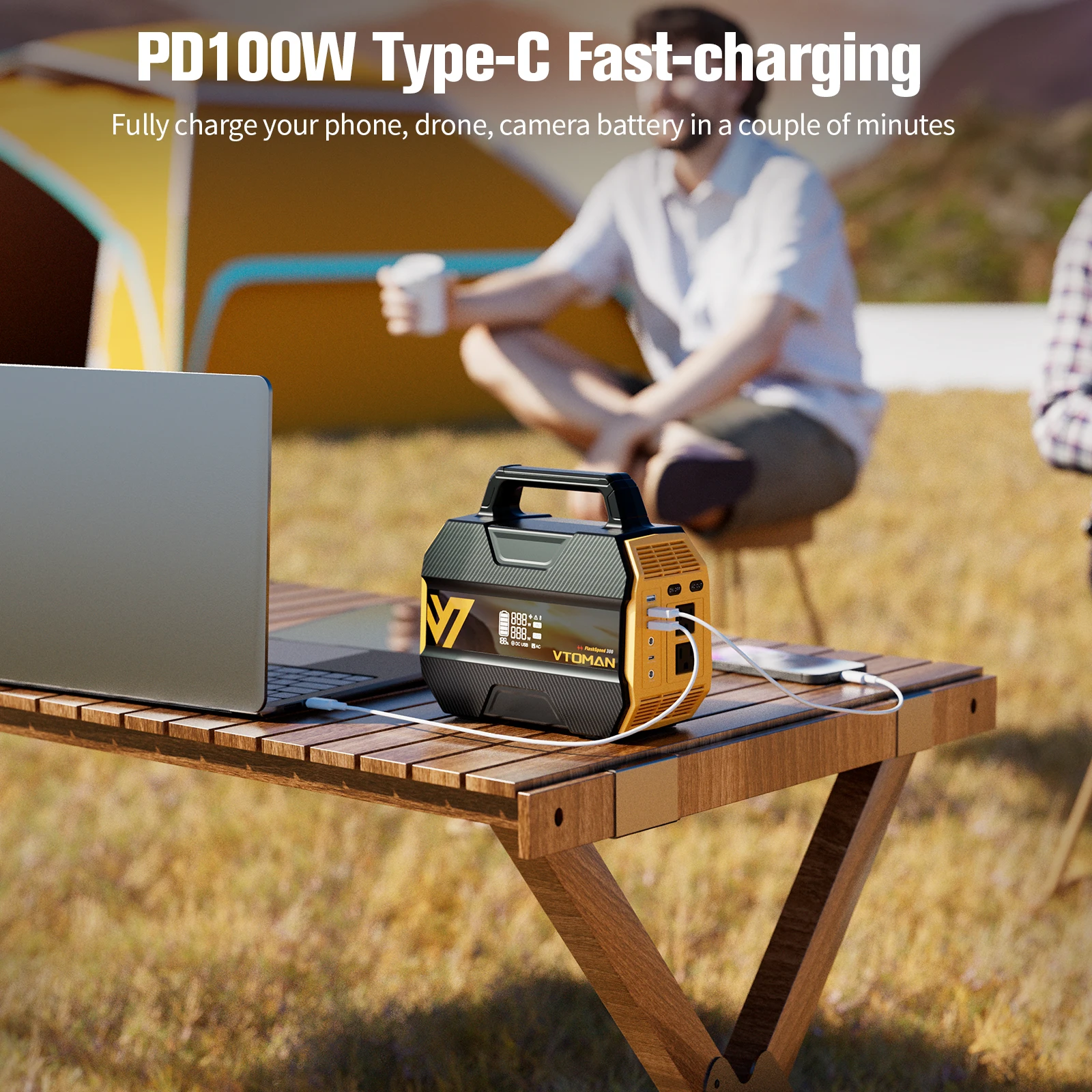 FlashSpeed 300 Portable Power Station 230Wh/70000mAh LiFeP04 Battery - Image 2